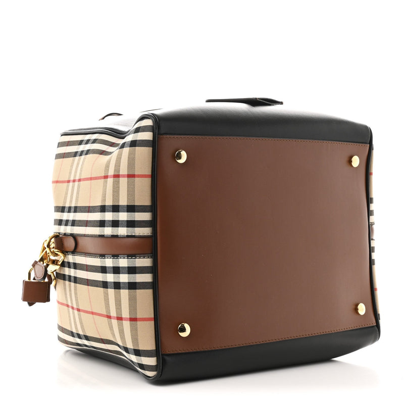 Smooth Calfskin House Check Medium Cube