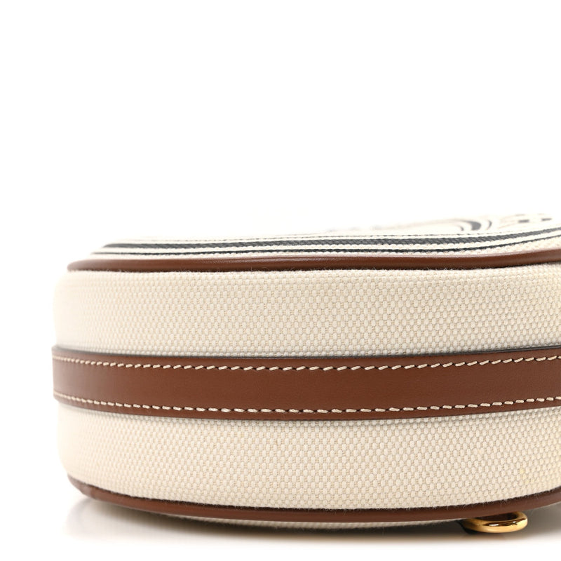 Canvas Calfskin Louise Bag Natural