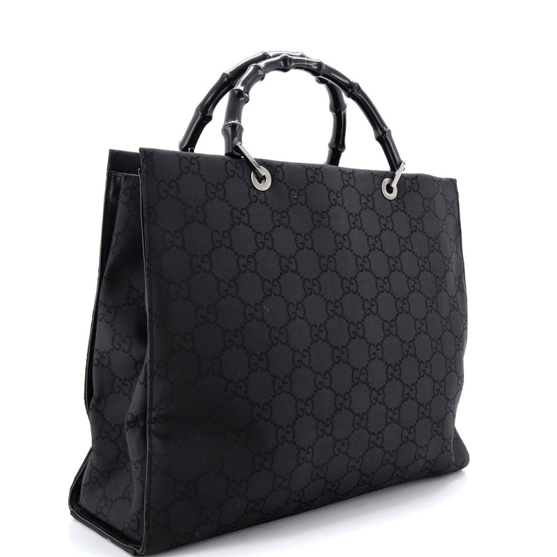 Vintage Bamboo Handle Tote Gg Nylon