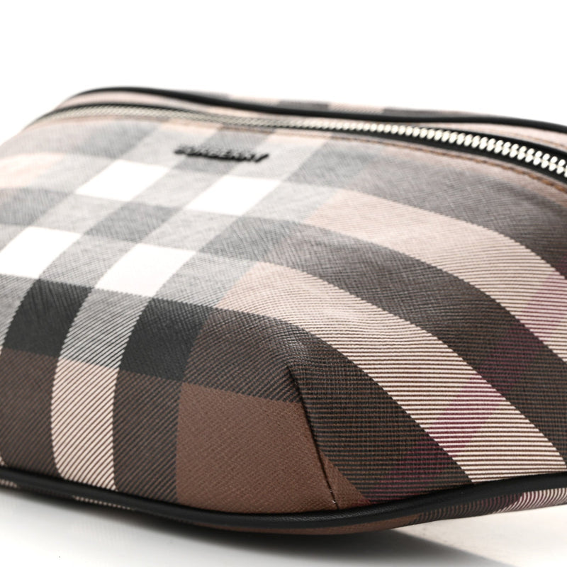 E-Canvas Check Cason Bum Bag Dark Birch