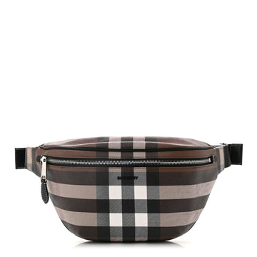 E-Canvas Check Cason Bum Bag Dark Birch