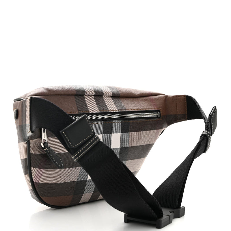 E-Canvas Check Cason Bum Bag Dark Birch