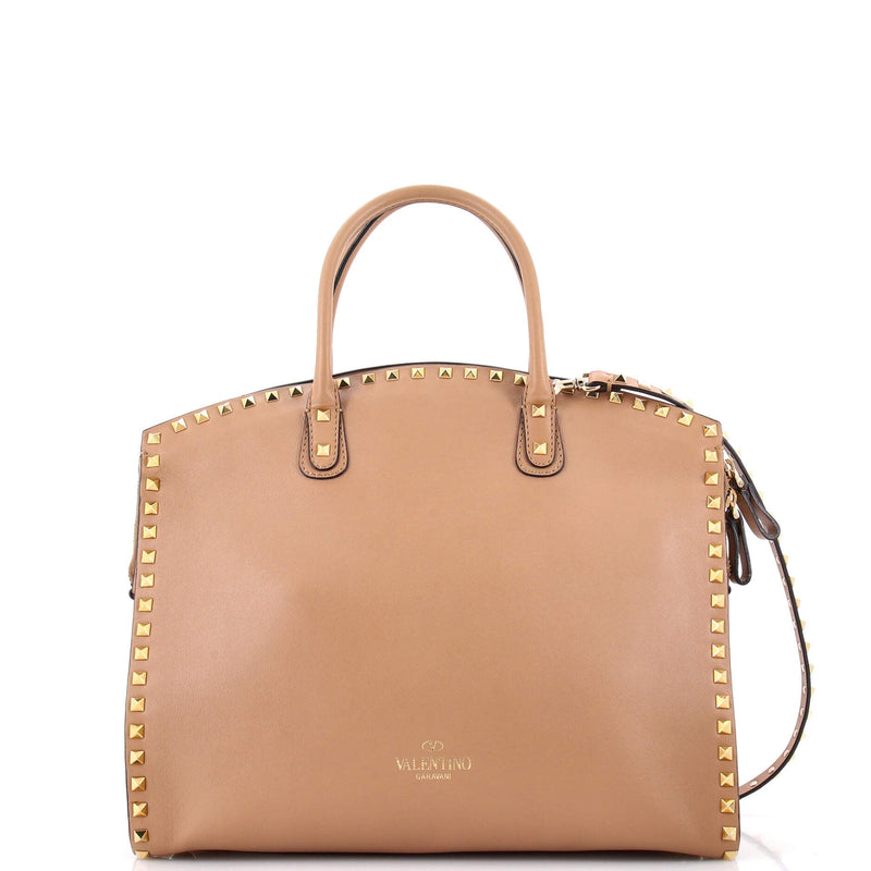 Rockstud Convertible Dome Tote Leather