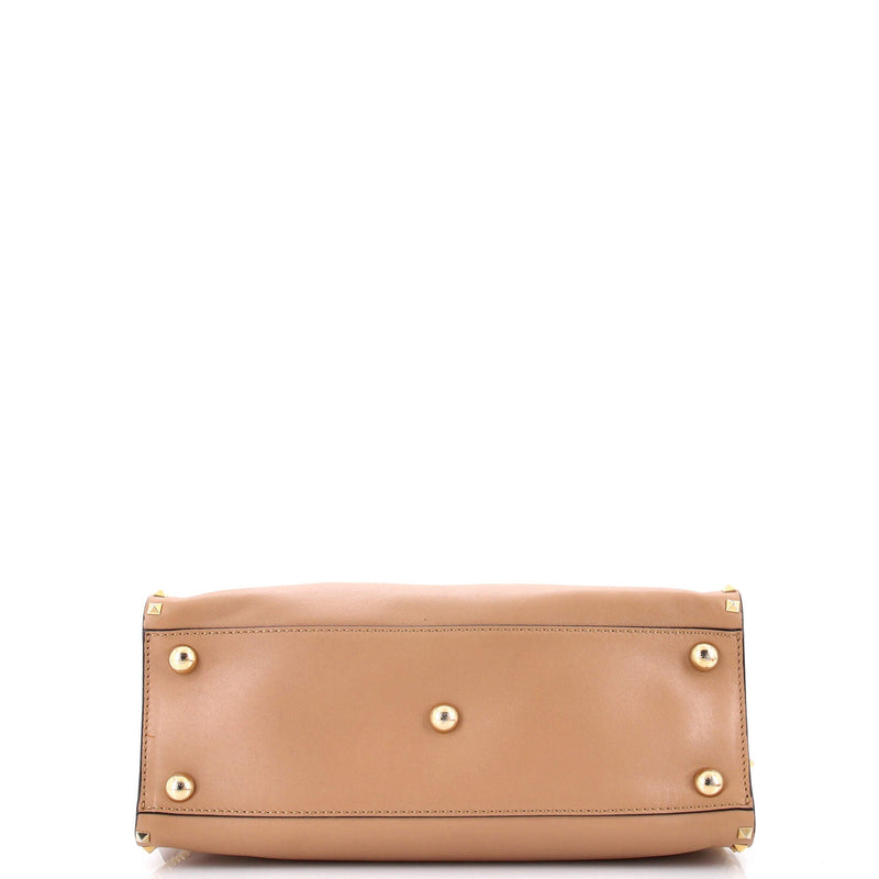 Rockstud Convertible Dome Tote Leather