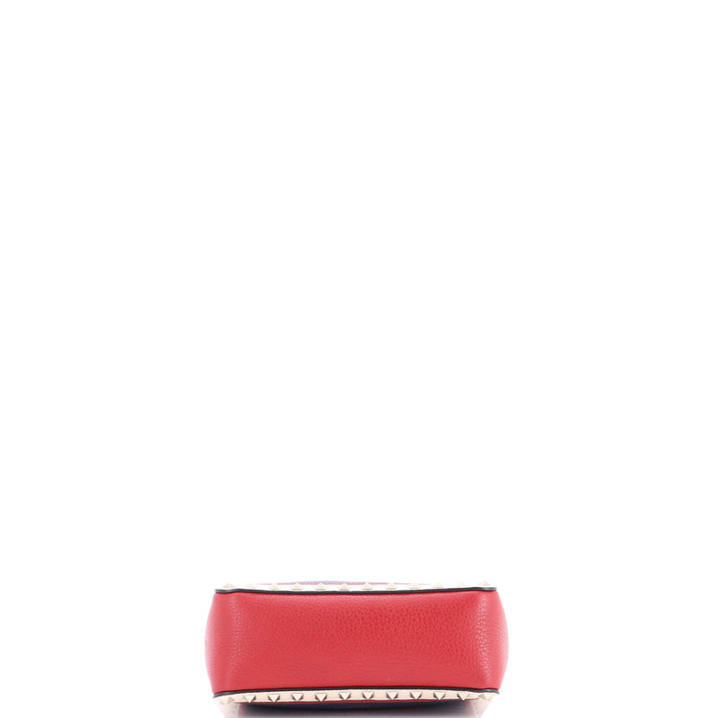 Rockstud Flip Lock Messenger Bag Leather