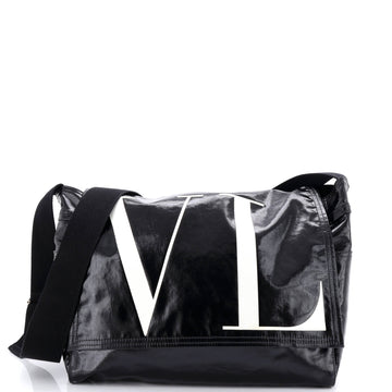 Vltn Flap Messenger Bag Coated Canvas