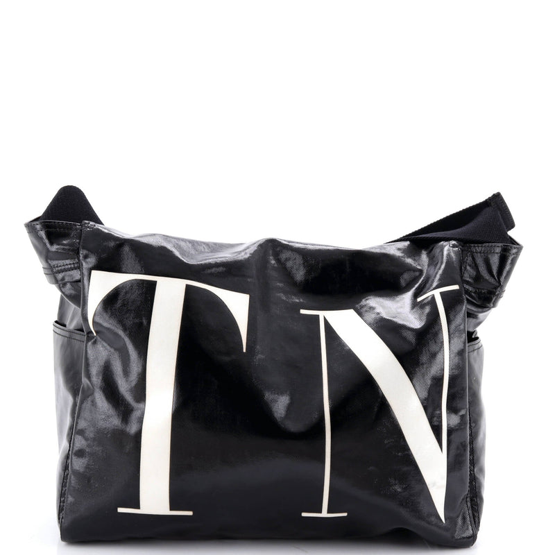 Vltn Flap Messenger Bag Coated Canvas