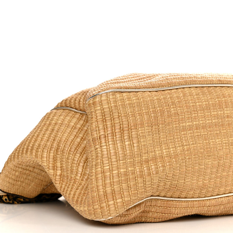 Natural Straw Large Positano Tote