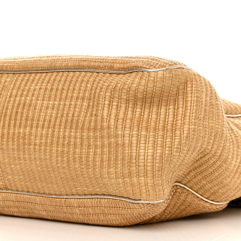 Natural Straw Large Positano Tote