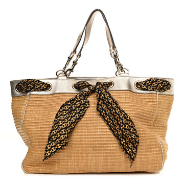 Natural Straw Large Positano Tote