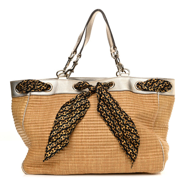 Natural Straw Large Positano Tote