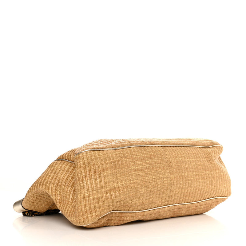 Natural Straw Large Positano Tote