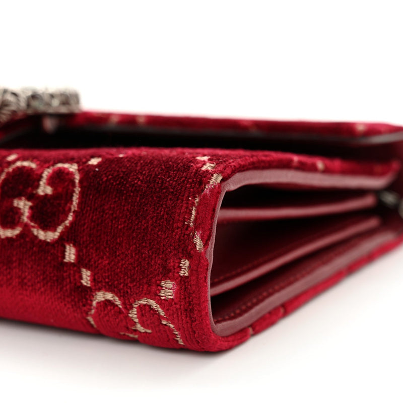 Velvet Gg Mini Dionysus Chain Wallet Red