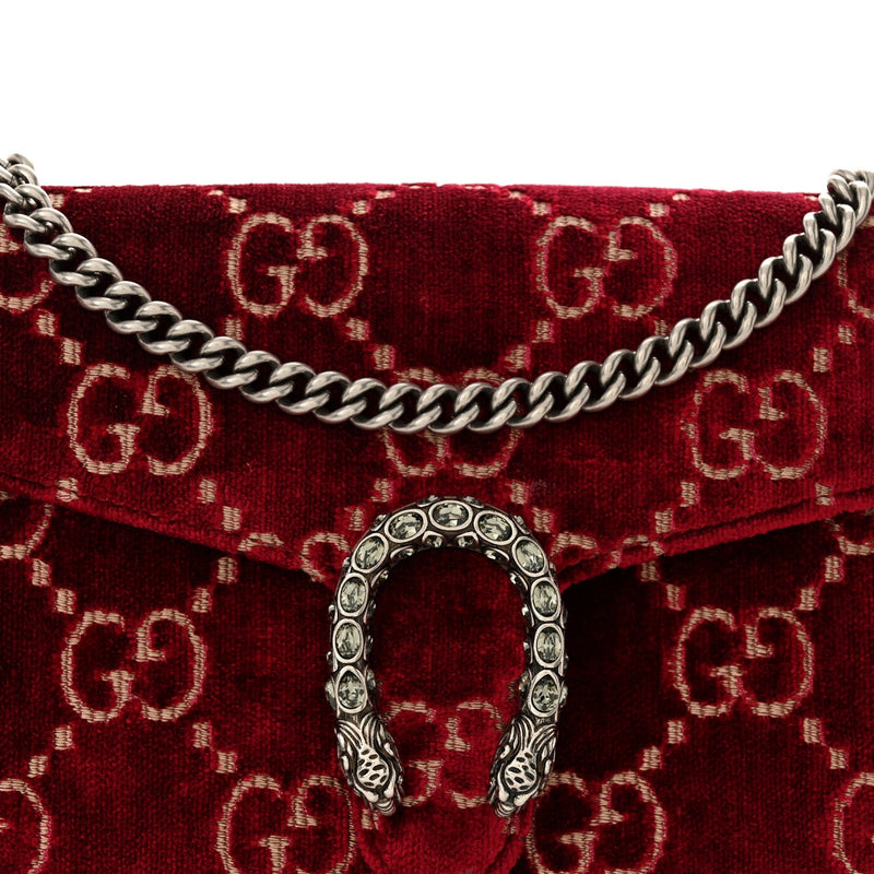 Velvet Gg Mini Dionysus Chain Wallet Red