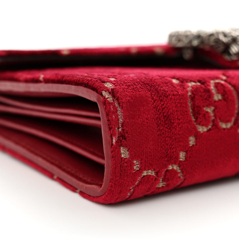 Velvet Gg Mini Dionysus Chain Wallet Red