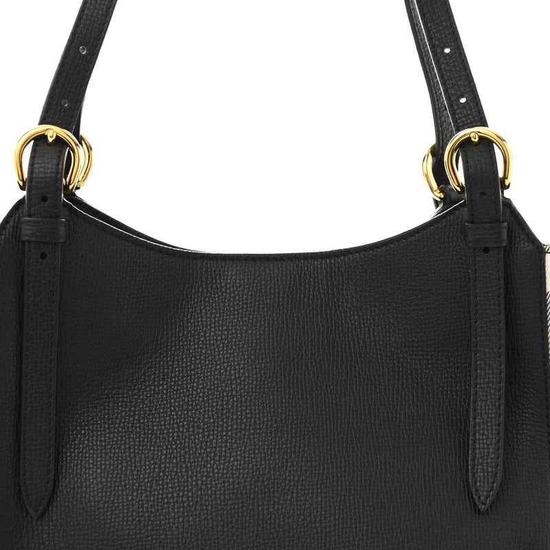 Grainy Calfskin House Check Small