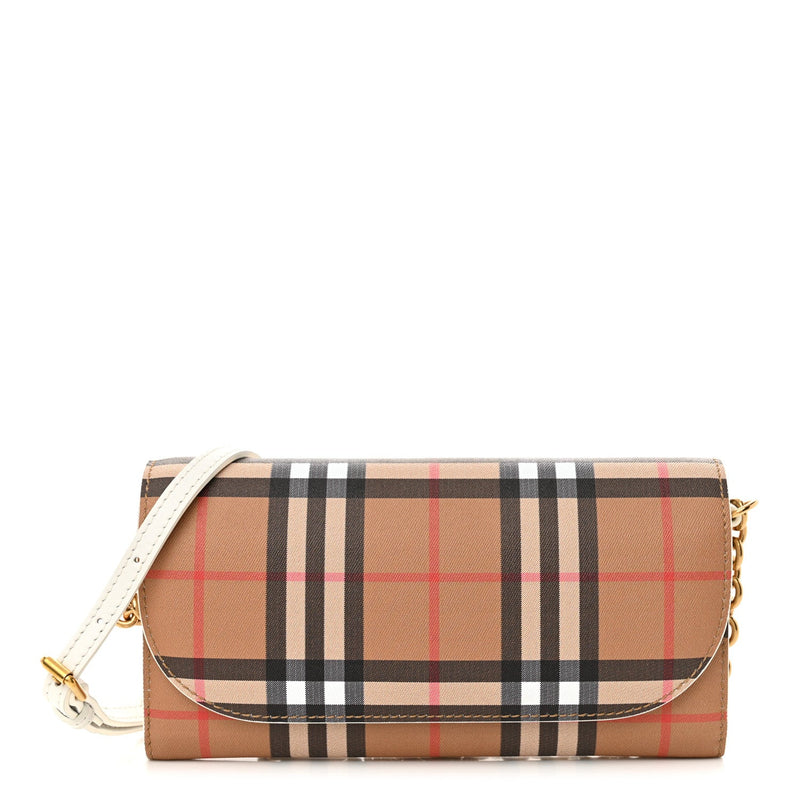 Vintage Check Henley Wallet On Chain