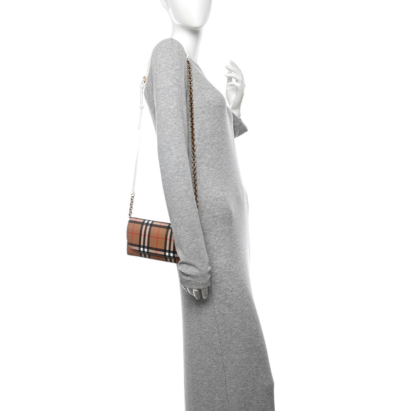 Vintage Check Henley Wallet On Chain