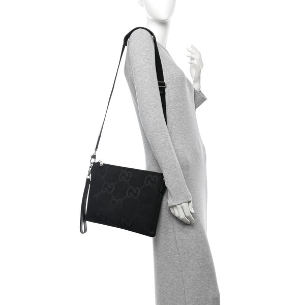 Jumbo Gg Textured Dollar Calfskin