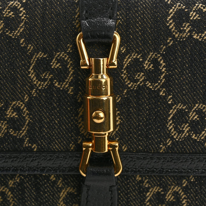 Jacquard Black Denim Gg Textured Dollar