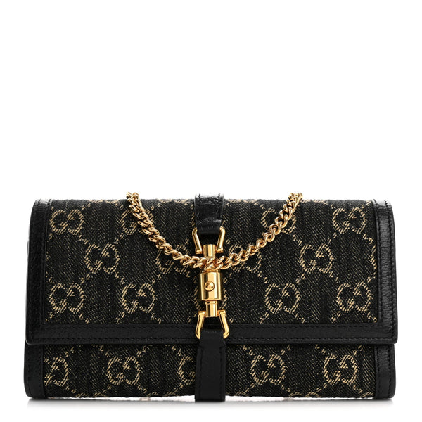 Jacquard Black Denim Gg Textured Dollar