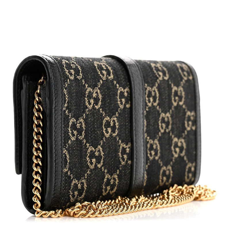 Jacquard Black Denim Gg Textured Dollar