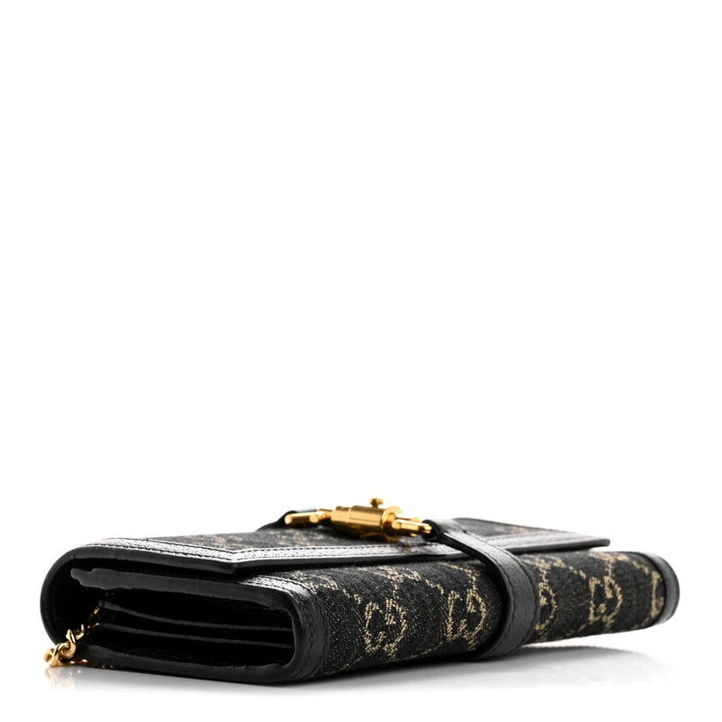 Jacquard Black Denim Gg Textured Dollar