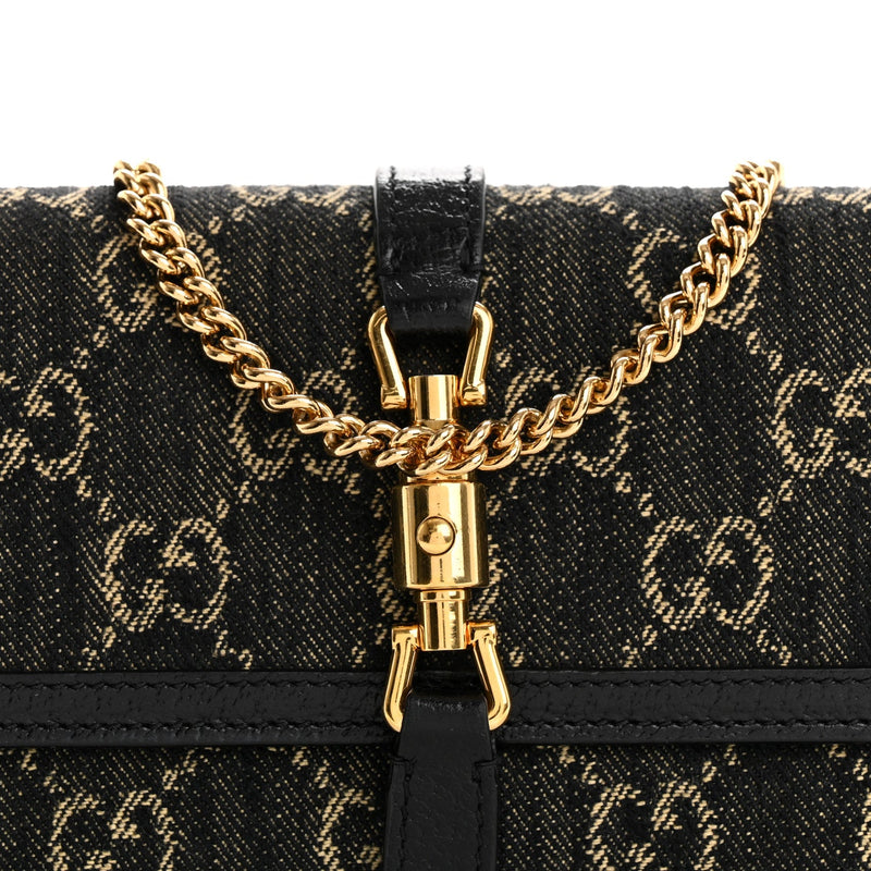 Jacquard Black Denim Gg Textured Dollar