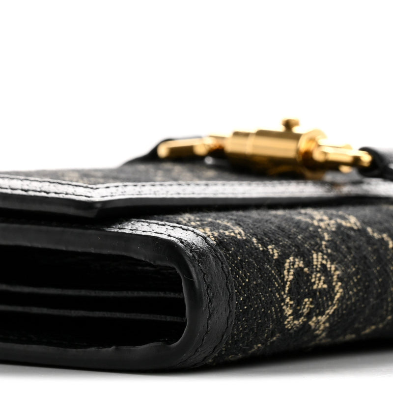 Jacquard Black Denim Gg Textured Dollar