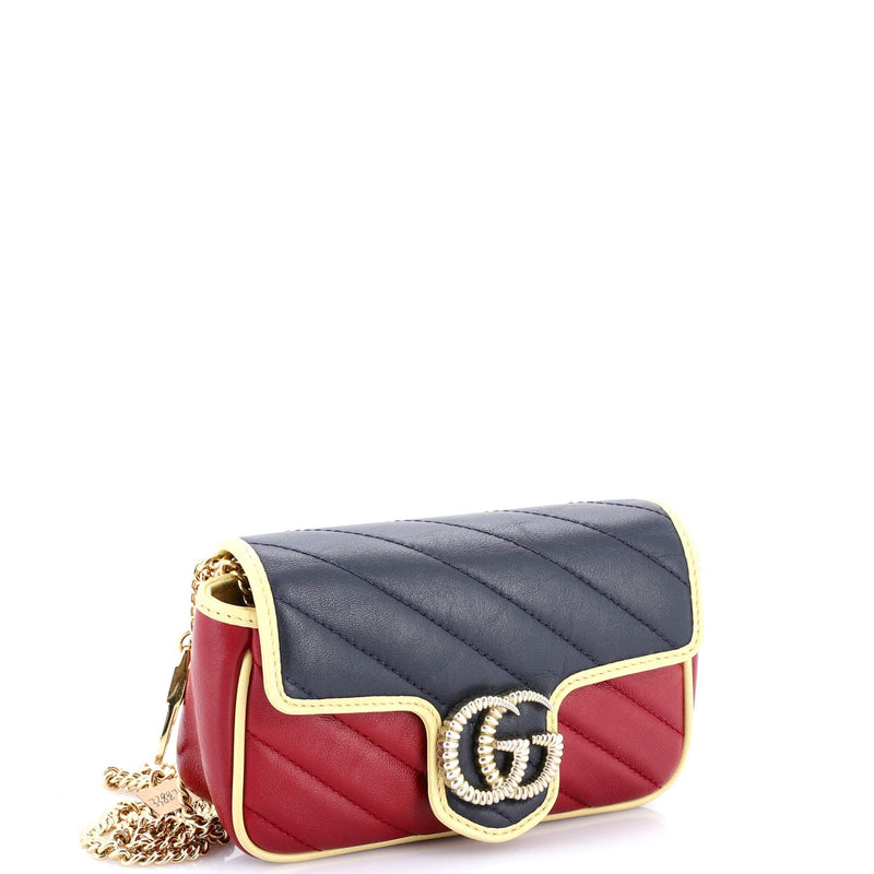 Gg Marmont Flap Bag Diagonal Quilted