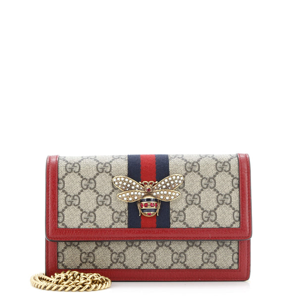 Queen Margaret Chain Wallet Gg Coated