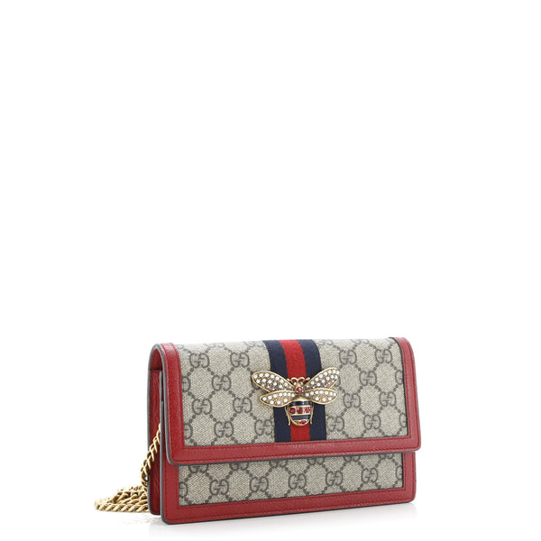 Queen Margaret Chain Wallet Gg Coated