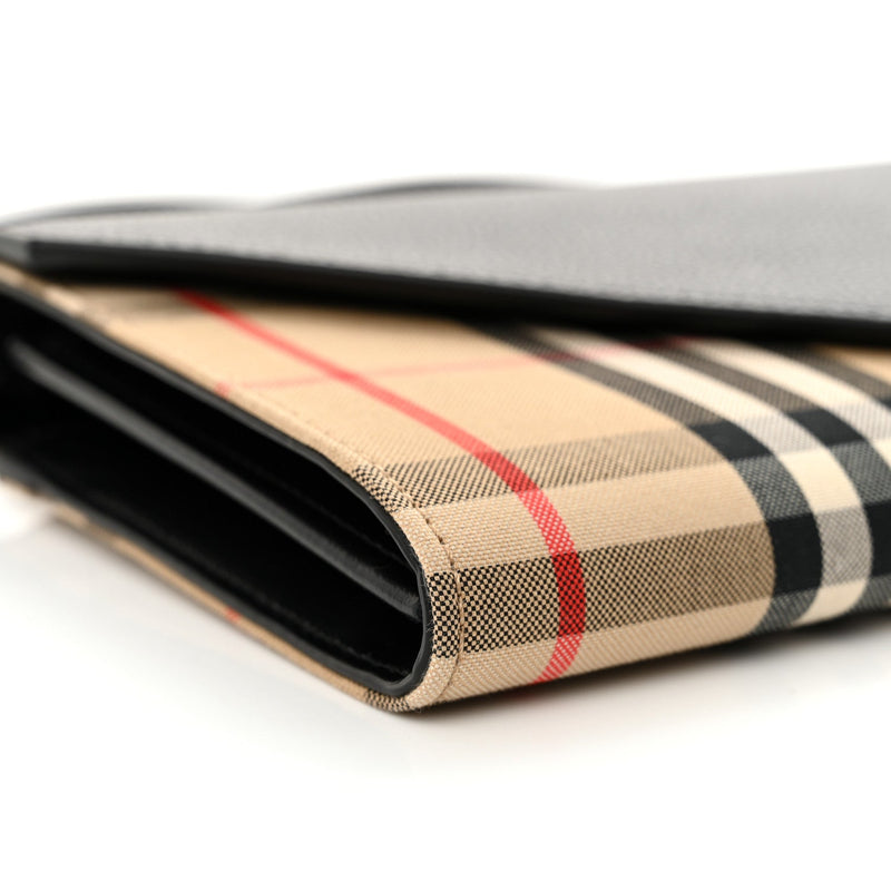 Grainy Calfskin Vintage Check Wallet