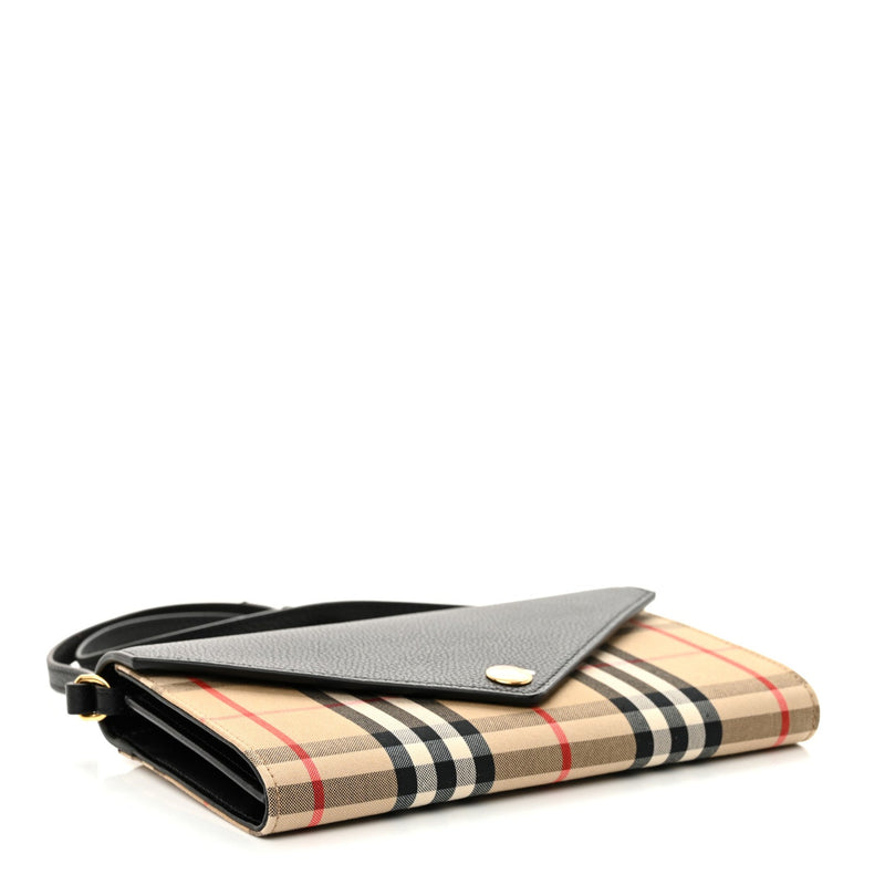 Grainy Calfskin Vintage Check Wallet