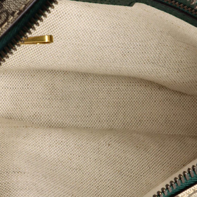 Front Zip Belt Bag Gg Coated Canvas And