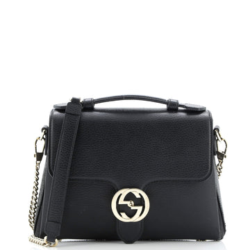 Interlocking Chain Crossbody Bag Leather