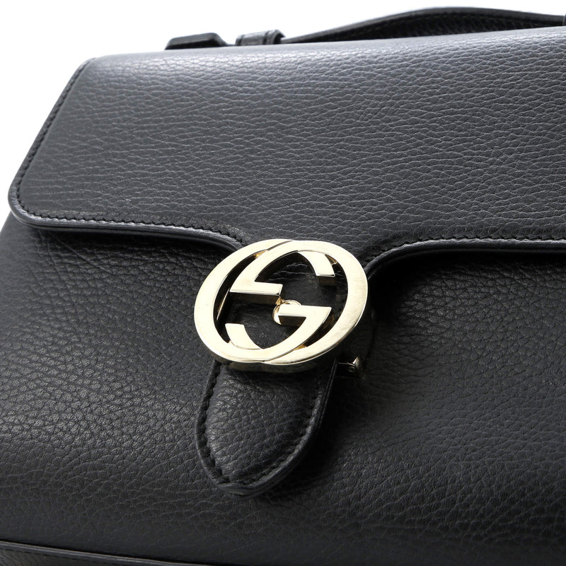 Interlocking Chain Crossbody Bag Leather