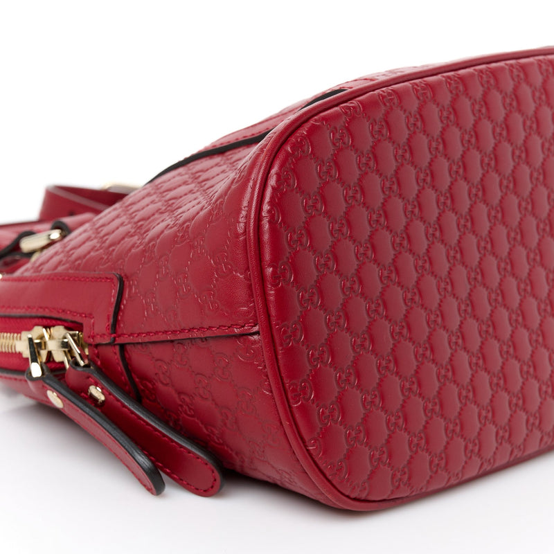 Soft Microguccissima Mini Dome Bag Rosso