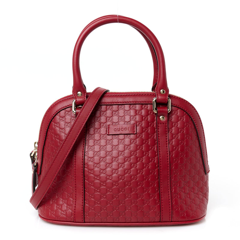 Soft Microguccissima Mini Dome Bag Rosso