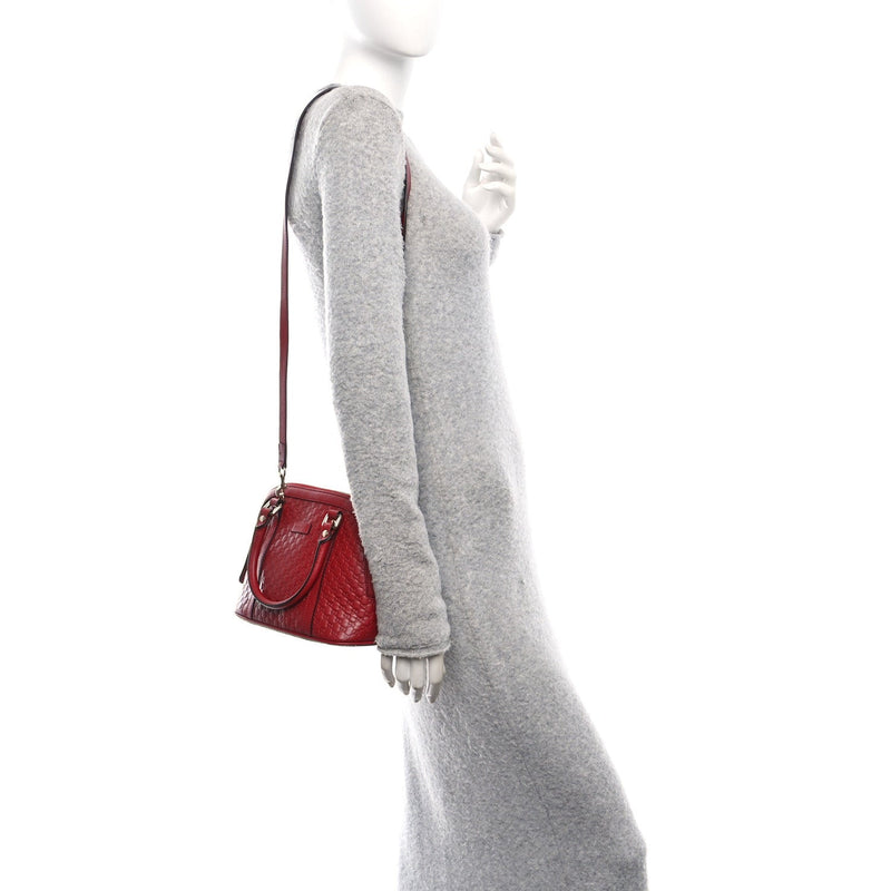 Soft Microguccissima Mini Dome Bag Rosso