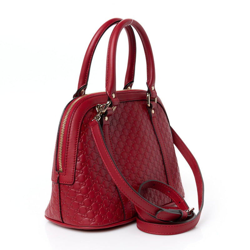 Soft Microguccissima Mini Dome Bag Rosso