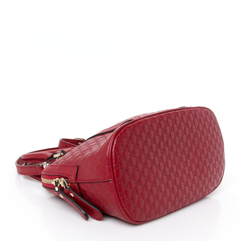 Soft Microguccissima Mini Dome Bag Rosso