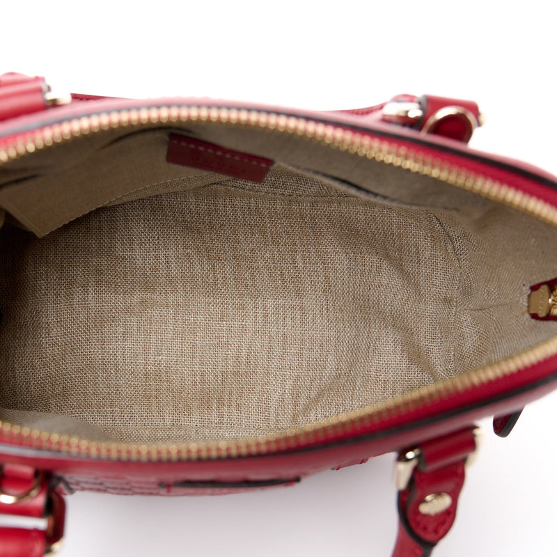 Soft Microguccissima Mini Dome Bag Rosso
