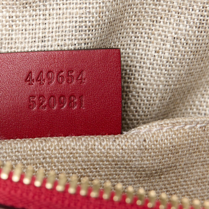 Soft Microguccissima Mini Dome Bag Rosso