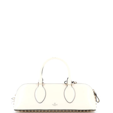 Rockstud Zip Up Top Handle Bag Leather