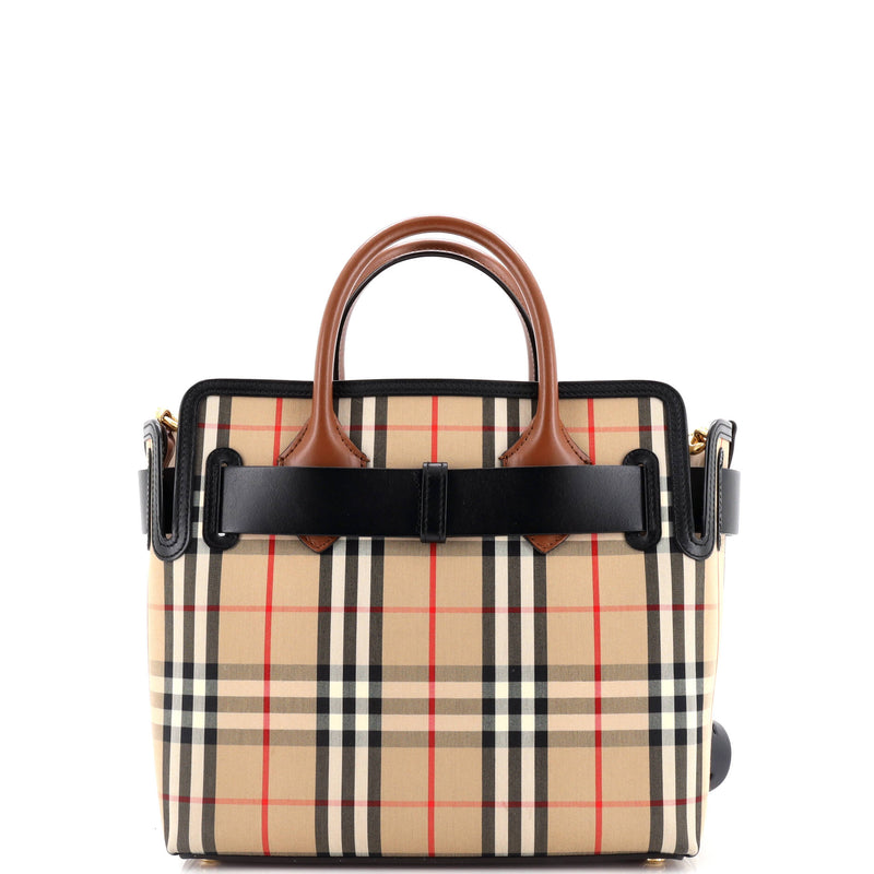 Belt Tote Vintage Check Canvas Small