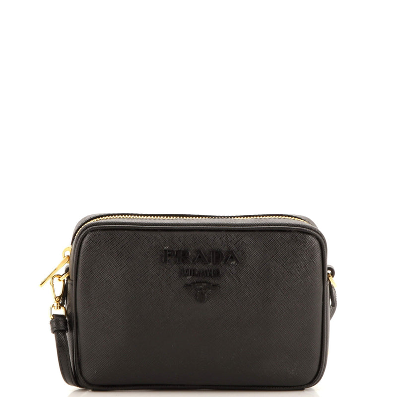 Monochrome Camera Bag Saffiano Leather