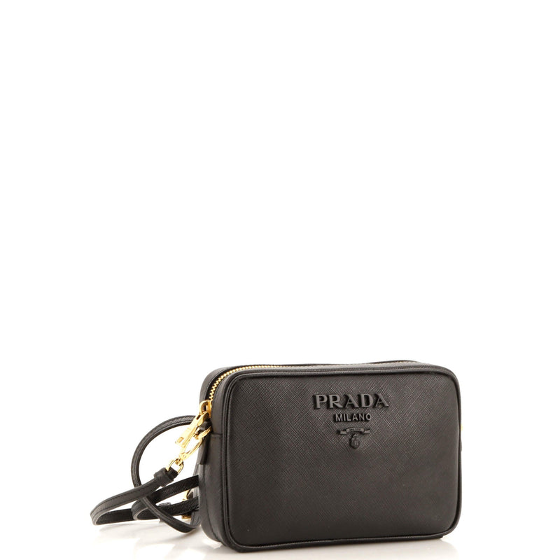 Monochrome Camera Bag Saffiano Leather