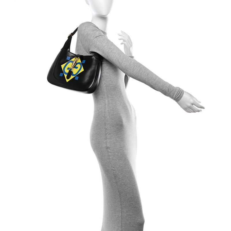 Calfskin Geometric Small Jackie Hobo