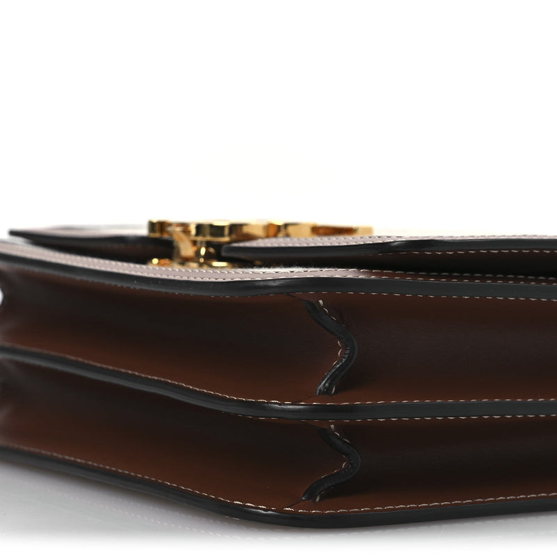 Canvas Calfskin Small Tb Bag Natural